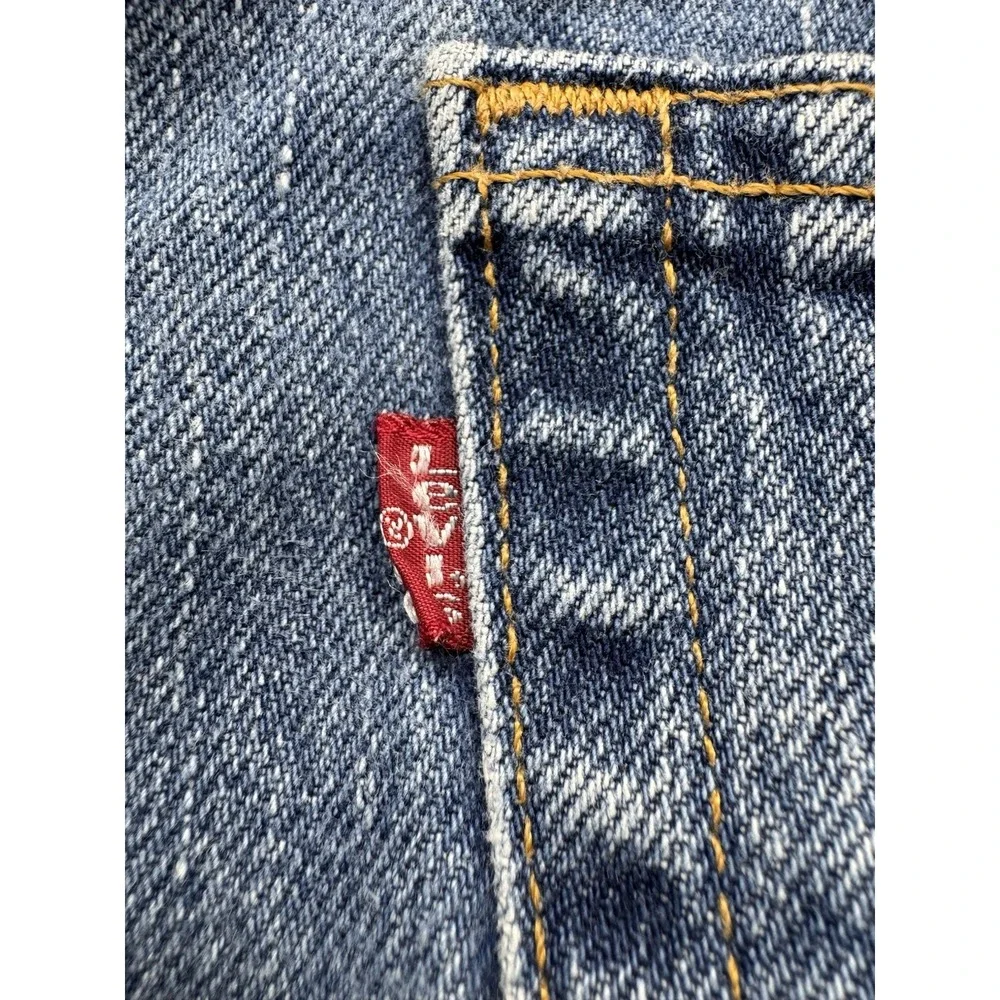 Levi's‎ 550 Jeans Vintage Y2K Relaxed Fit Thrashed Distressed Denim 42X32 *SEE